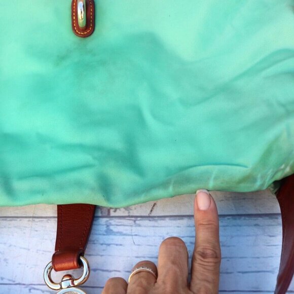 Dooney & Bourke Nylon Logo Hobo Shoulder Bag Green - Picture 13 of 15